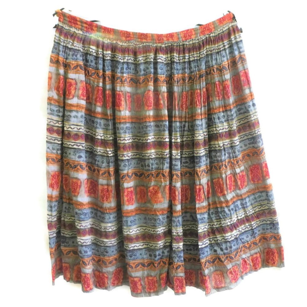Vintage Skirt Plus 4X Gauze Cotton Lite Full India